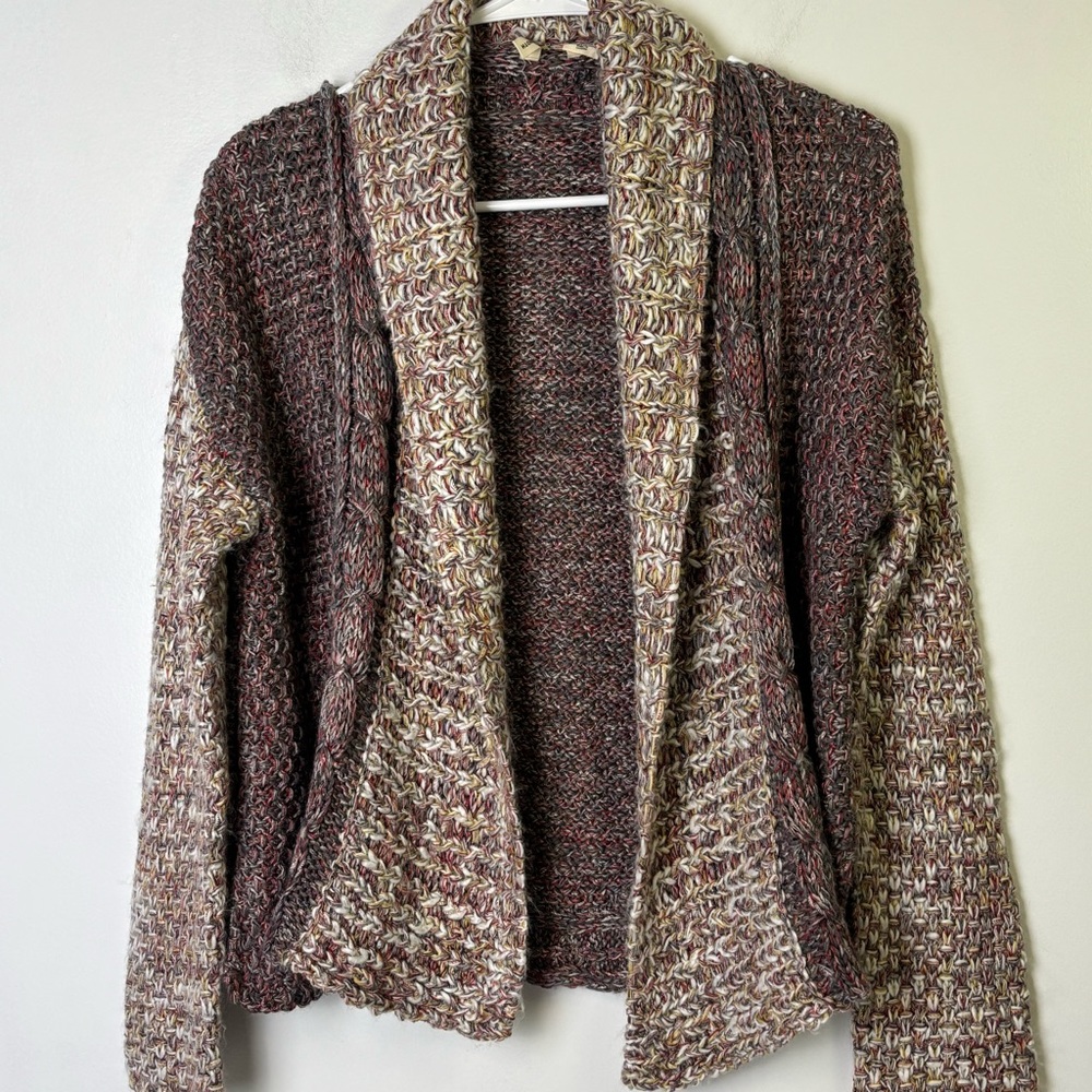 Anthropologie Moth Cozy Multicolor Knit Sweater Wool Blend